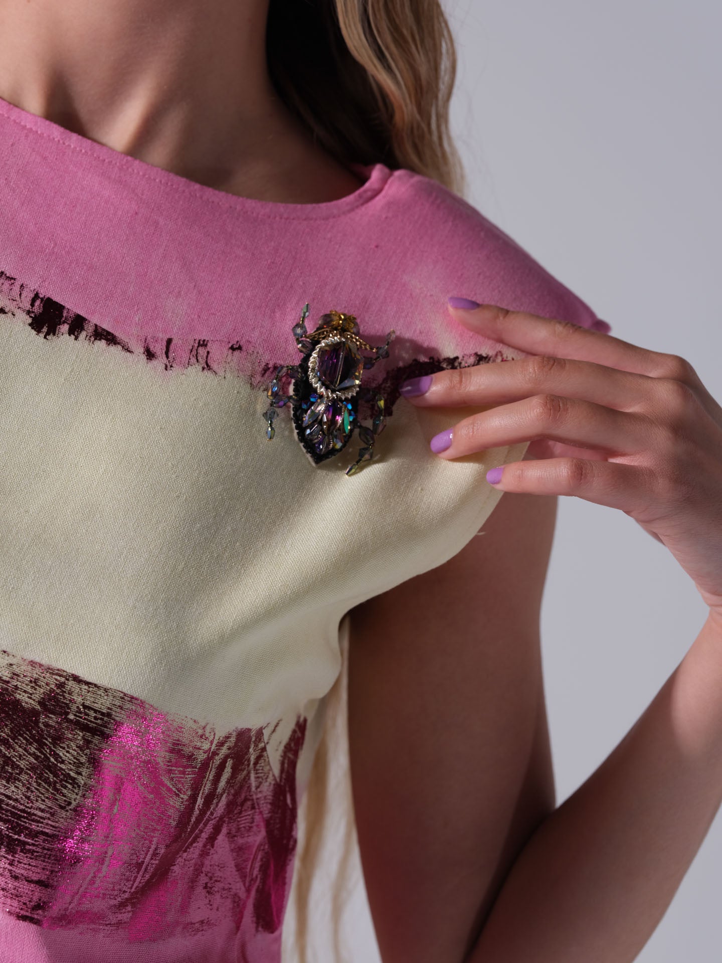 Conjunto de lino - Escarabajo Swarovski